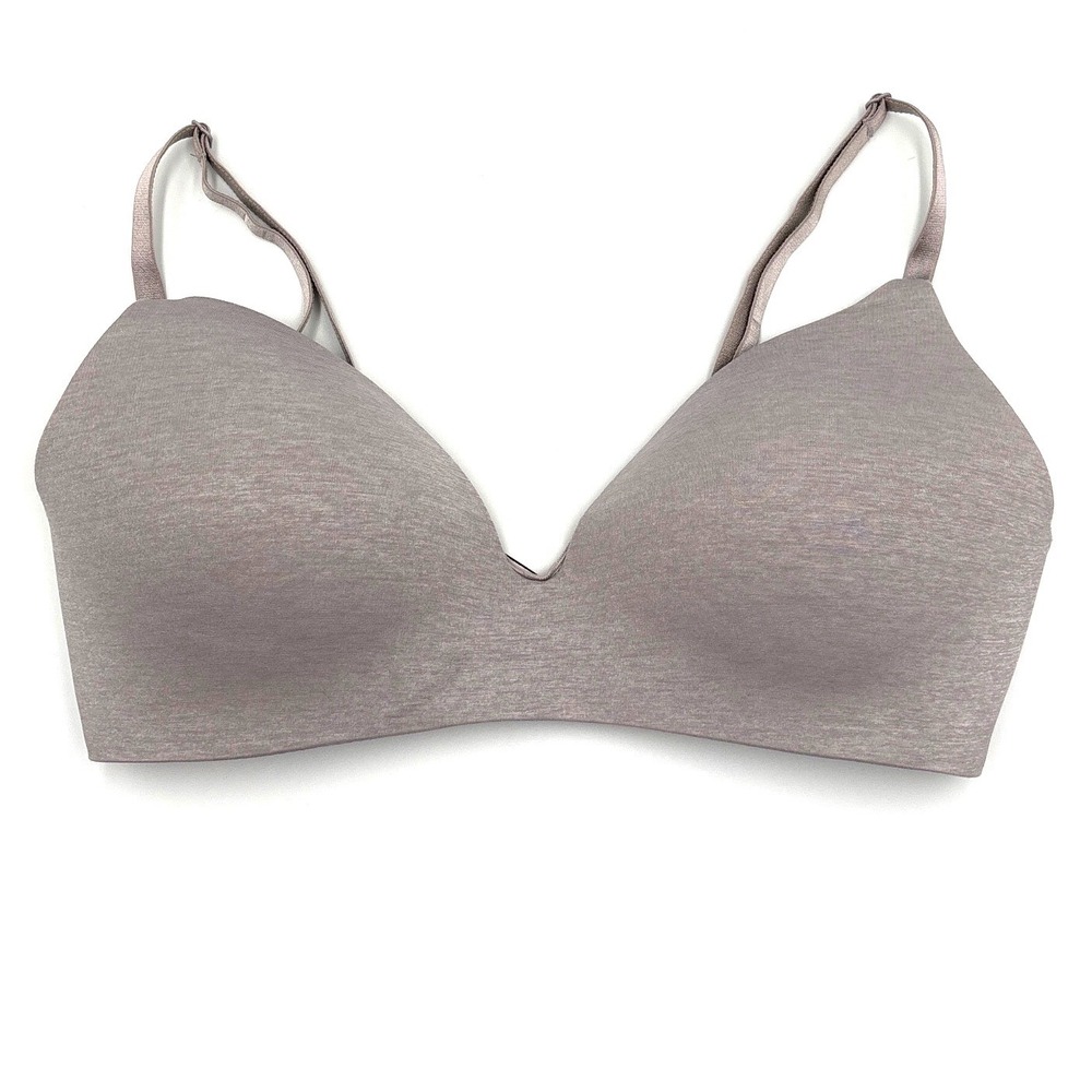 Victoria's Secret T-Shirt Wireless Lightly Lined Bra‎ Heathered Mauve Grey 32D
